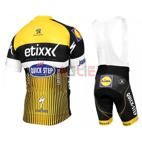 Maglia Quick Step manica corta 2016 giallo e nero